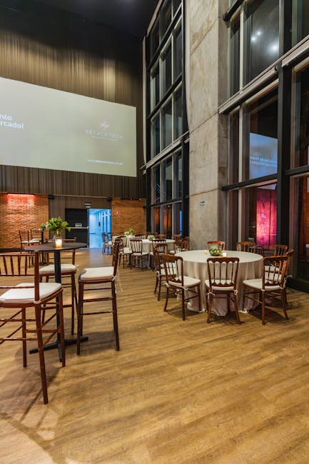 Private event space at GlowArena Canberra with elegant table setup and decorations